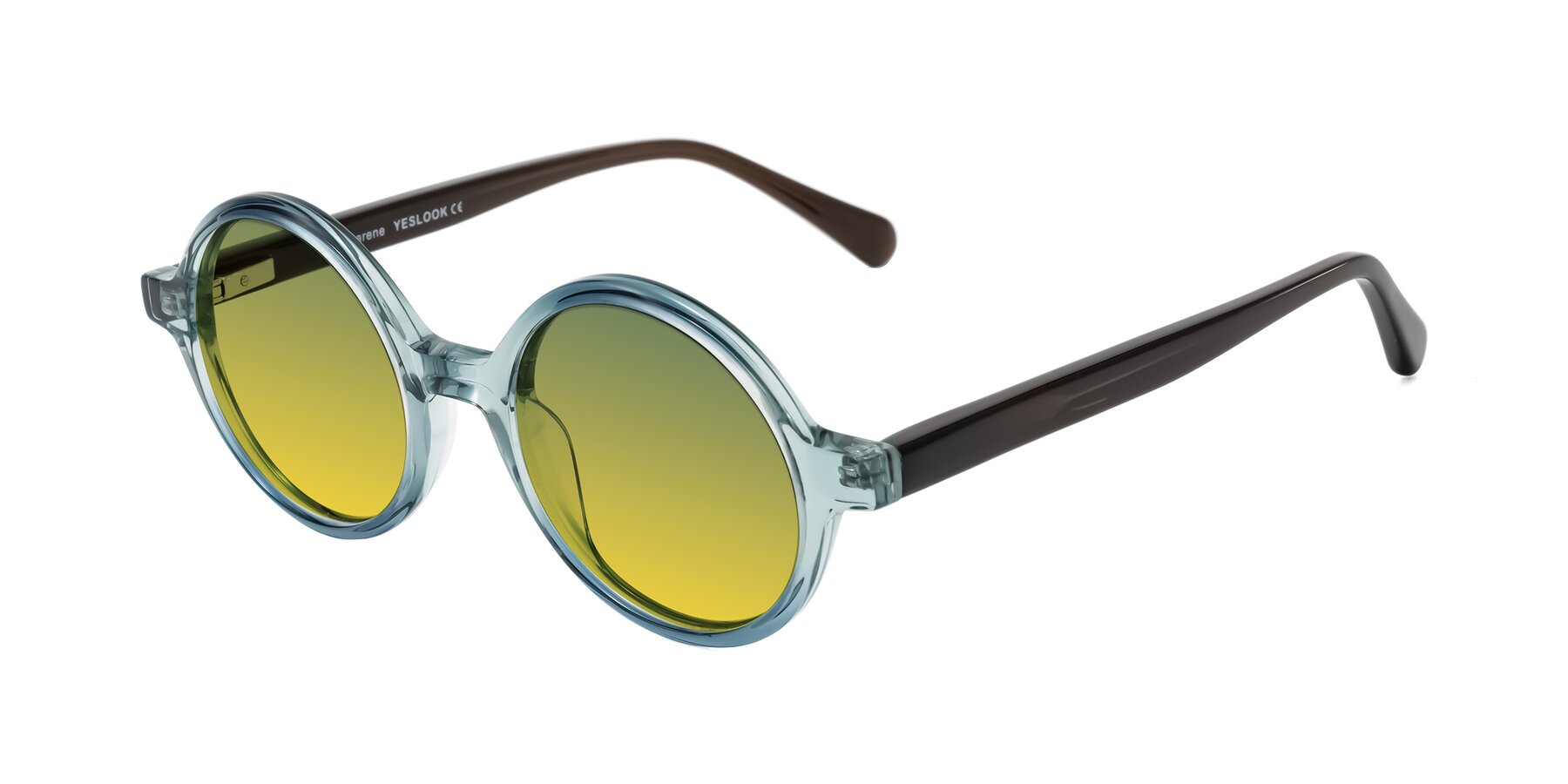 Angle of Serene in Faded Green with Green / Yellow Gradient Lenses