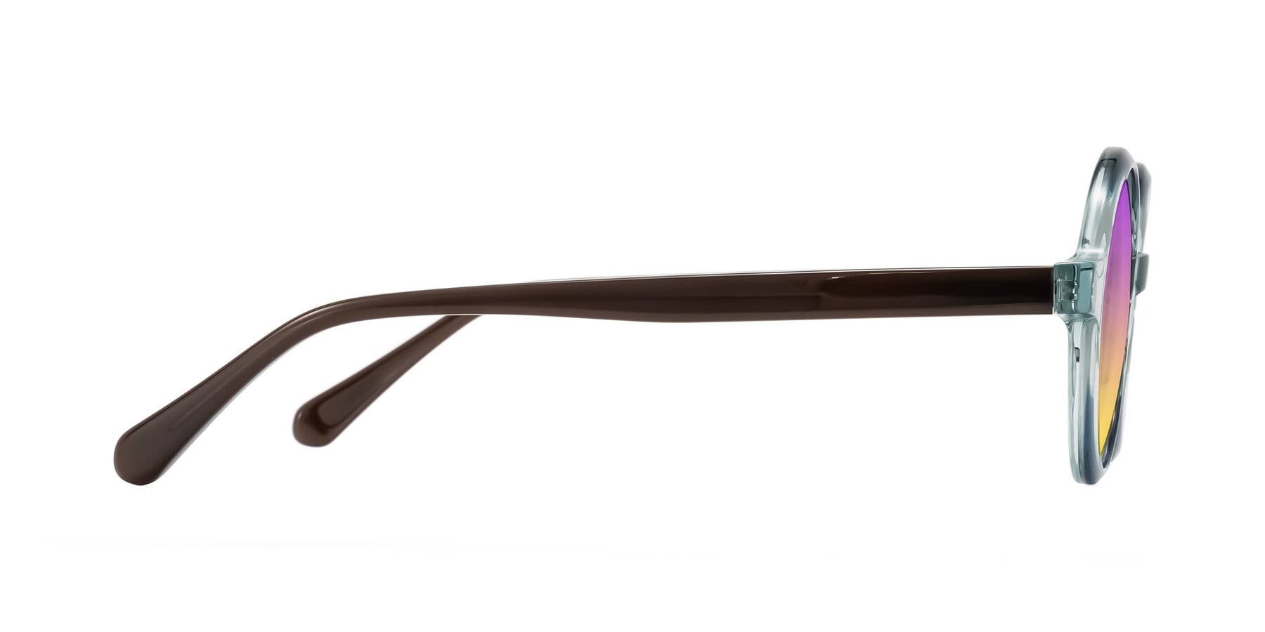Side of Serene in Faded Green with Purple / Yellow Gradient Lenses
