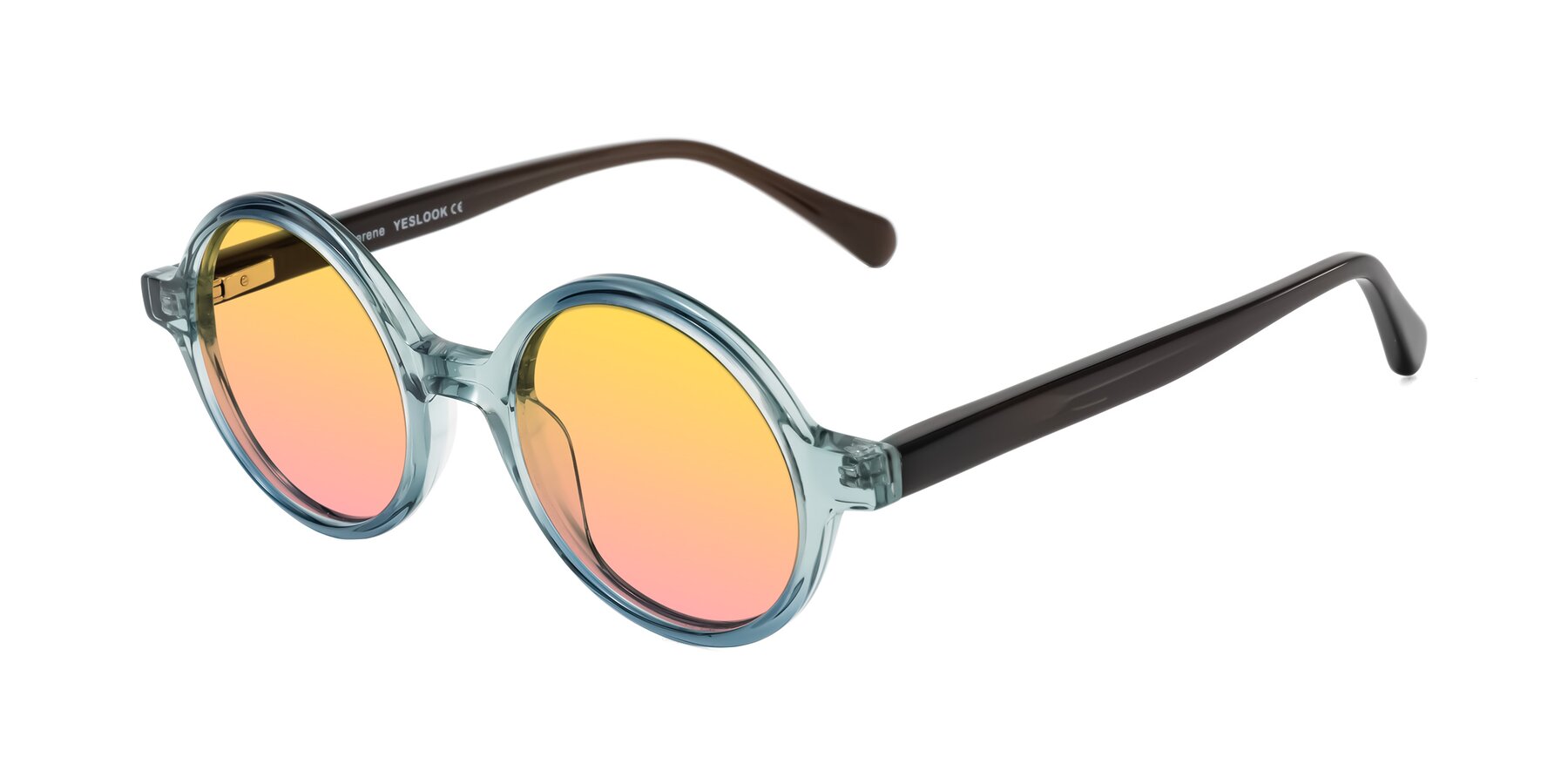 Angle of Serene in Faded Green with Yellow / Pink Gradient Lenses
