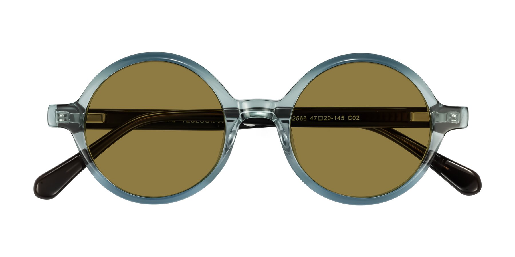 Folded Front of Serene in Faded Green with Brown Polarized Lenses