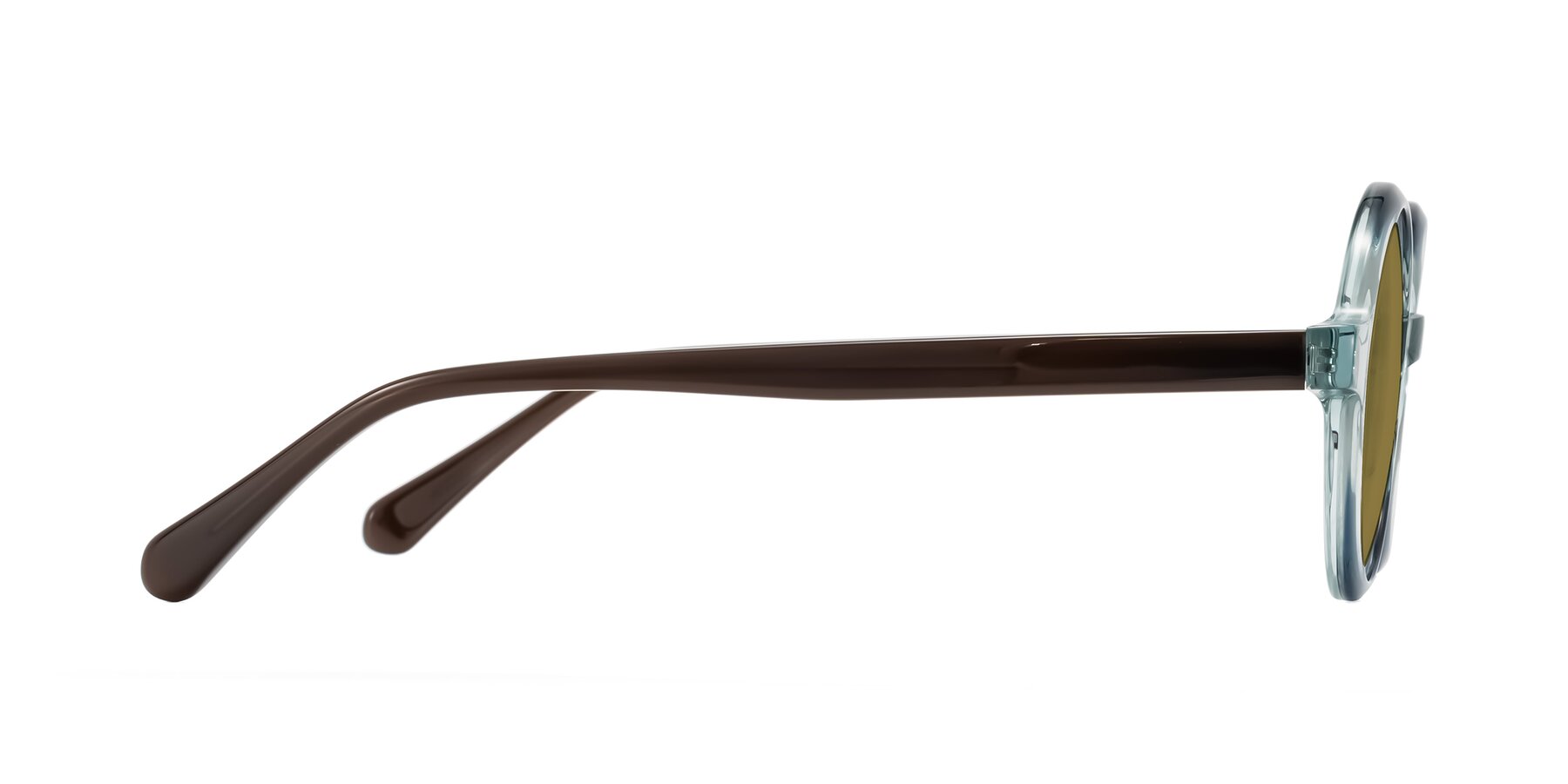 Side of Serene in Faded Green with Brown Polarized Lenses