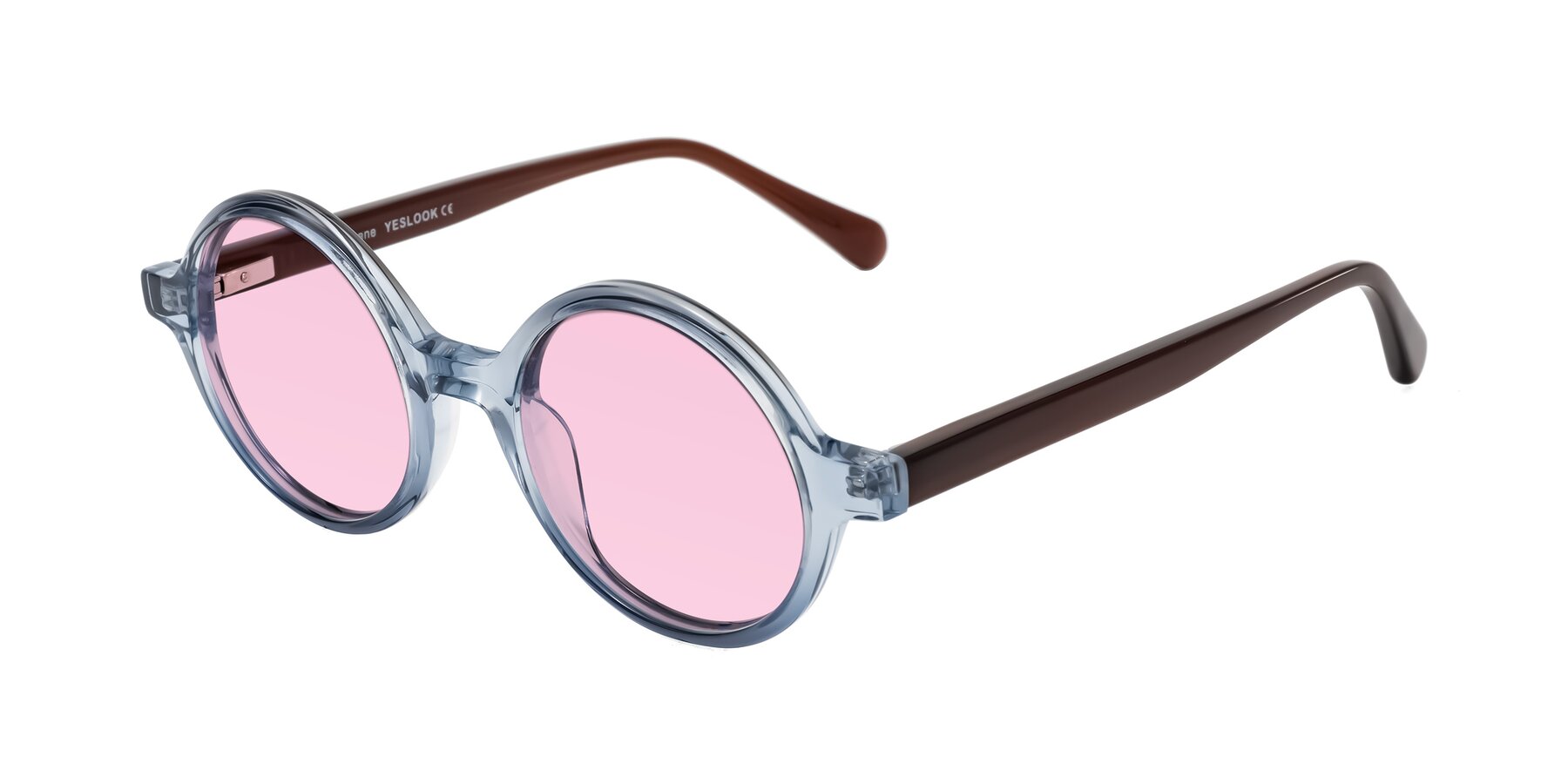 Angle of Serene in Faded Blue with Light Pink Tinted Lenses