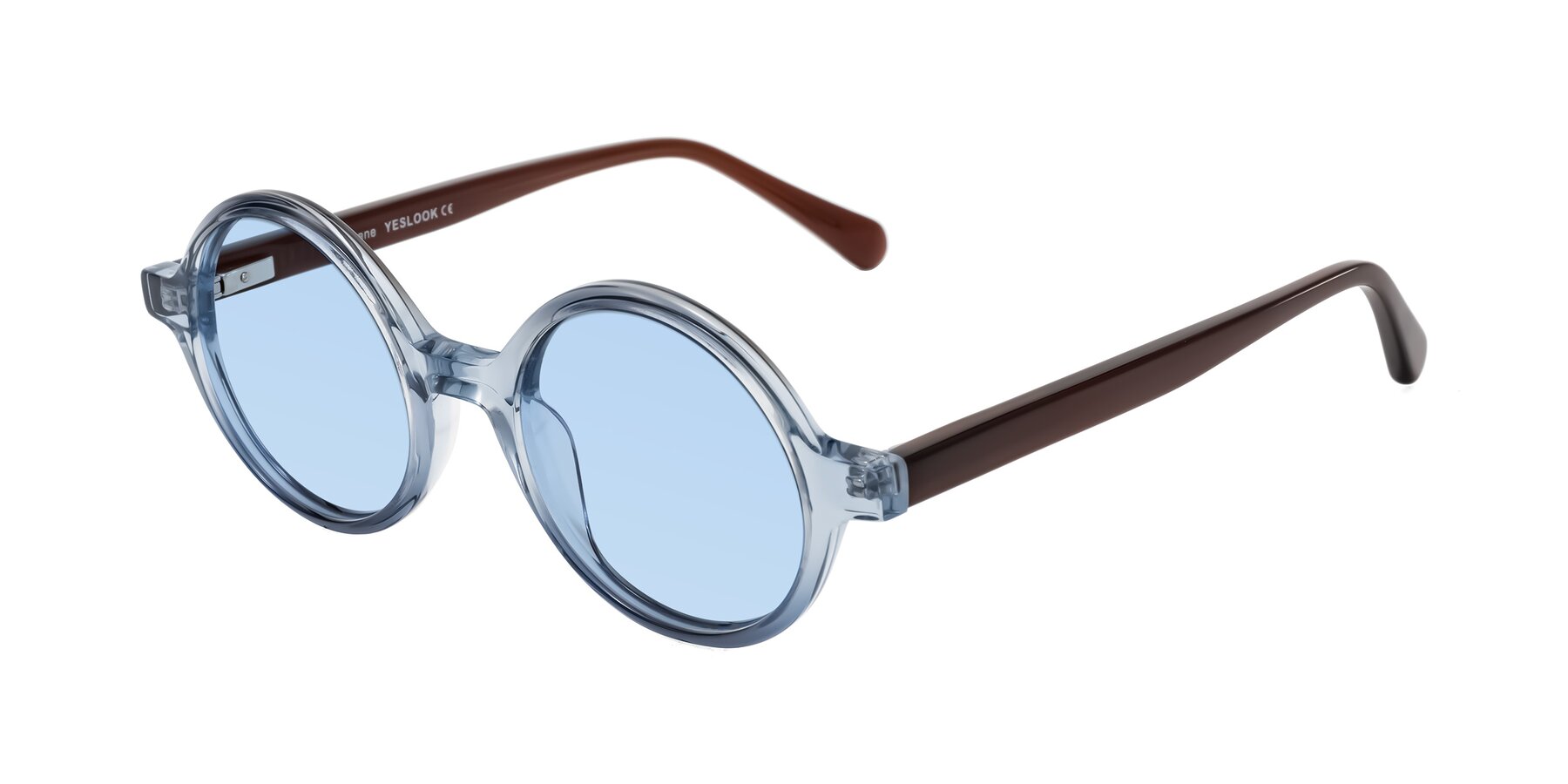 Angle of Serene in Faded Blue with Light Blue Tinted Lenses