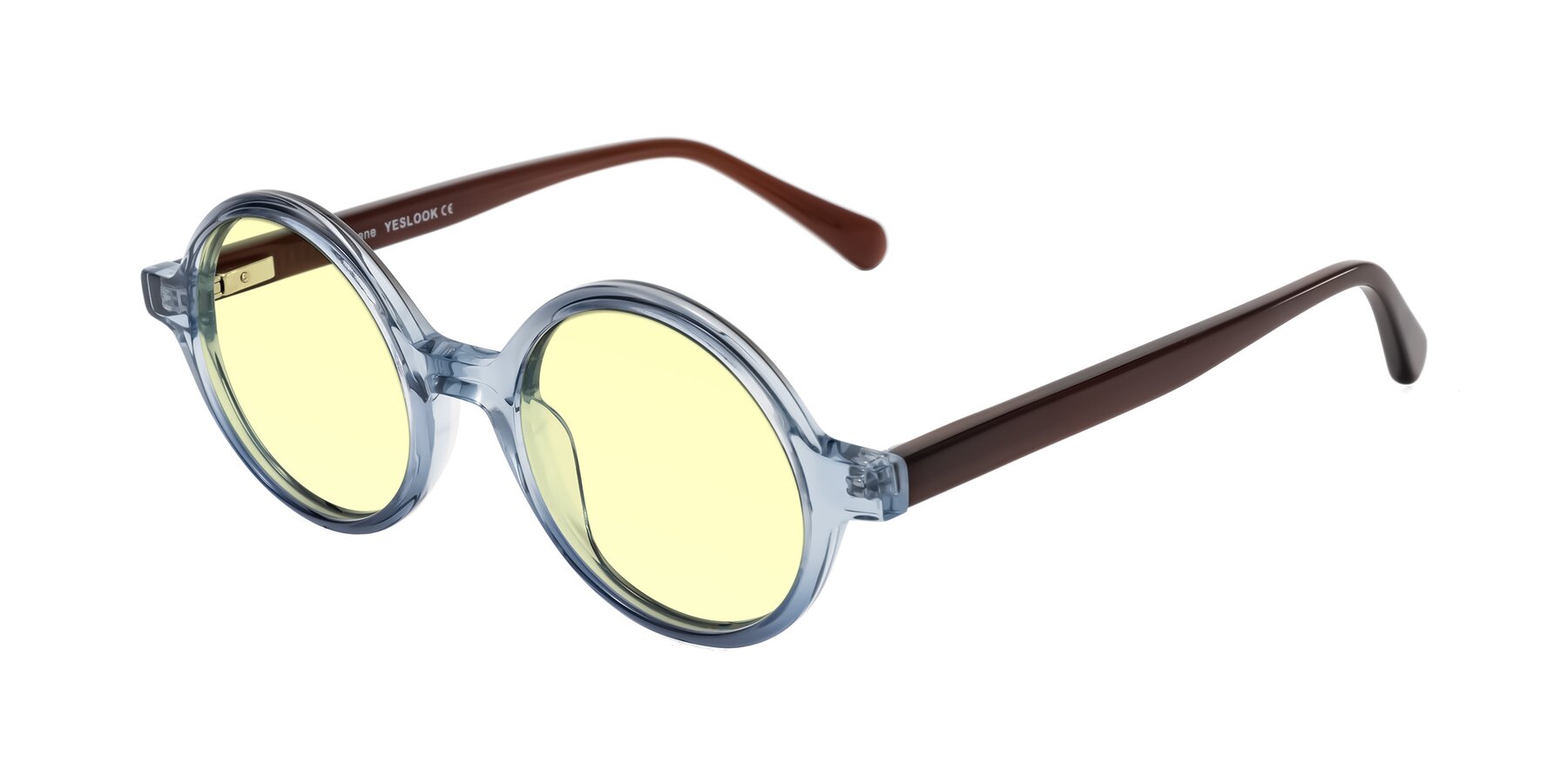 Angle of Serene in Faded Blue with Light Yellow Tinted Lenses