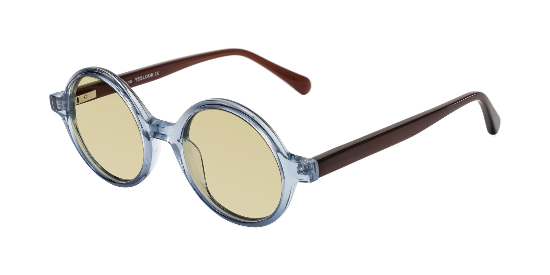 Angle of Serene in Faded Blue with Light Champagne Tinted Lenses