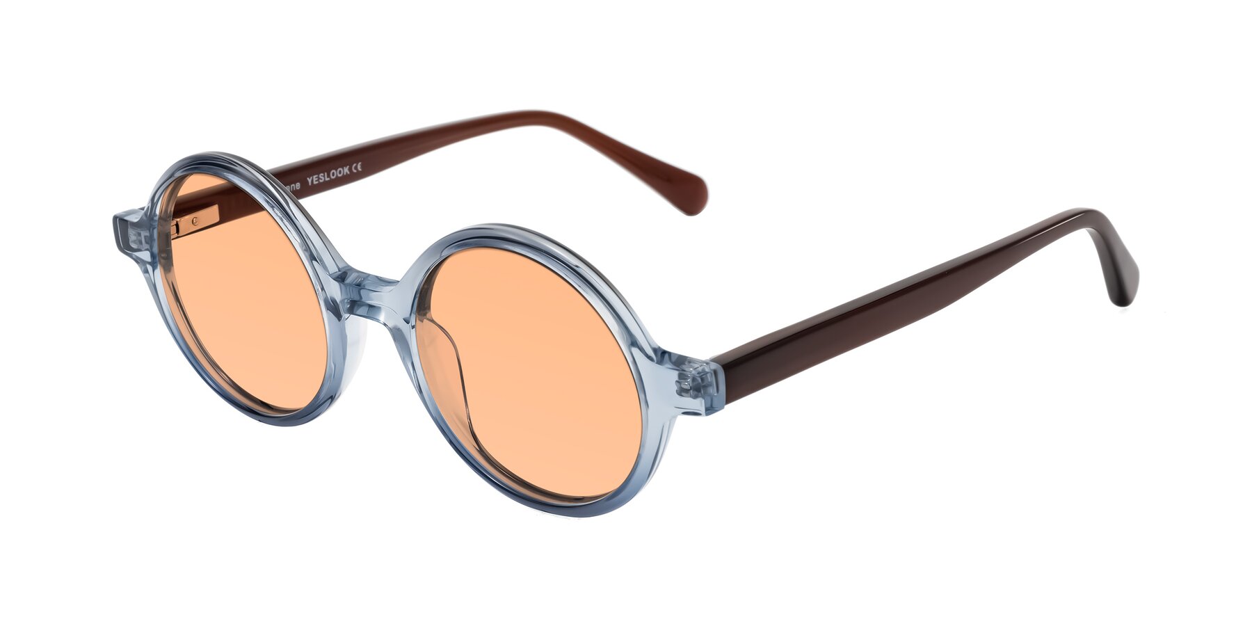 Angle of Serene in Faded Blue with Light Orange Tinted Lenses