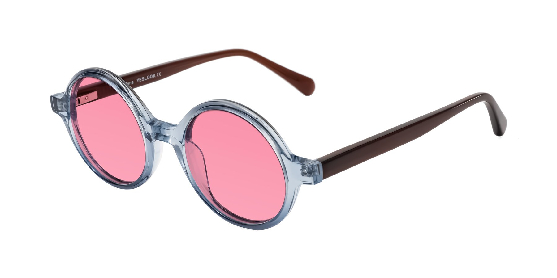 Angle of Serene in Faded Blue with Pink Tinted Lenses