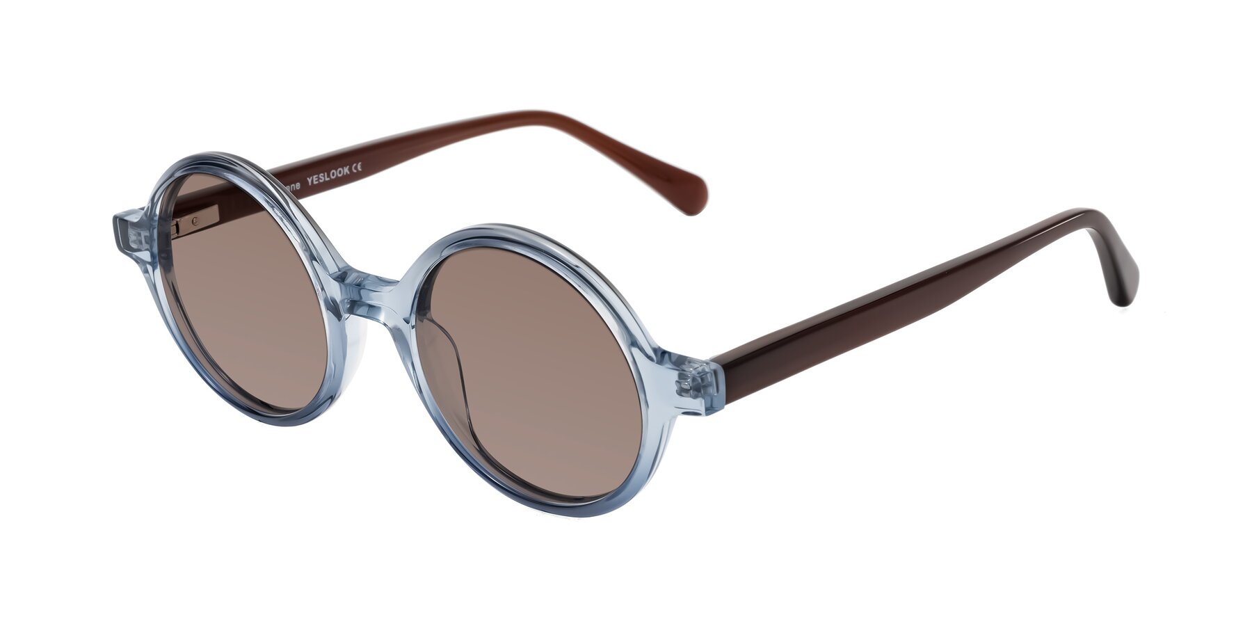 Angle of Serene in Faded Blue with Medium Brown Tinted Lenses