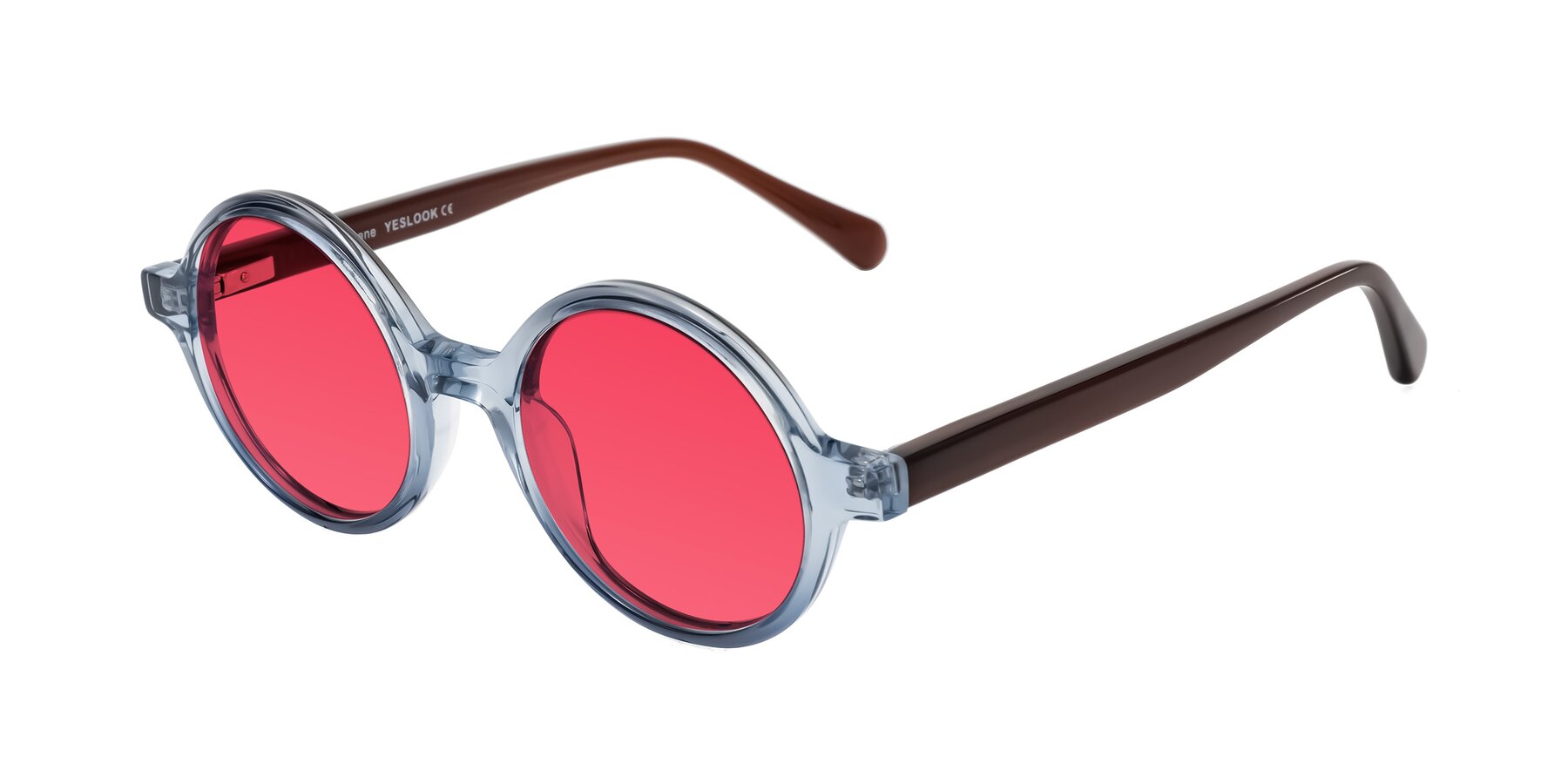 Angle of Serene in Faded Blue with Red Tinted Lenses