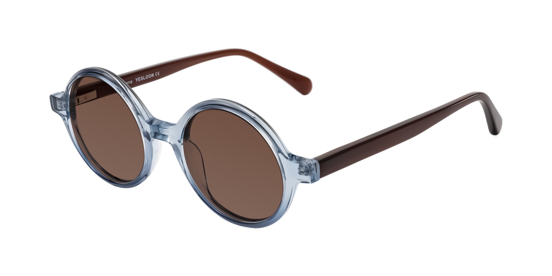 Angle of Serene in Faded Blue with Brown Tinted Lenses