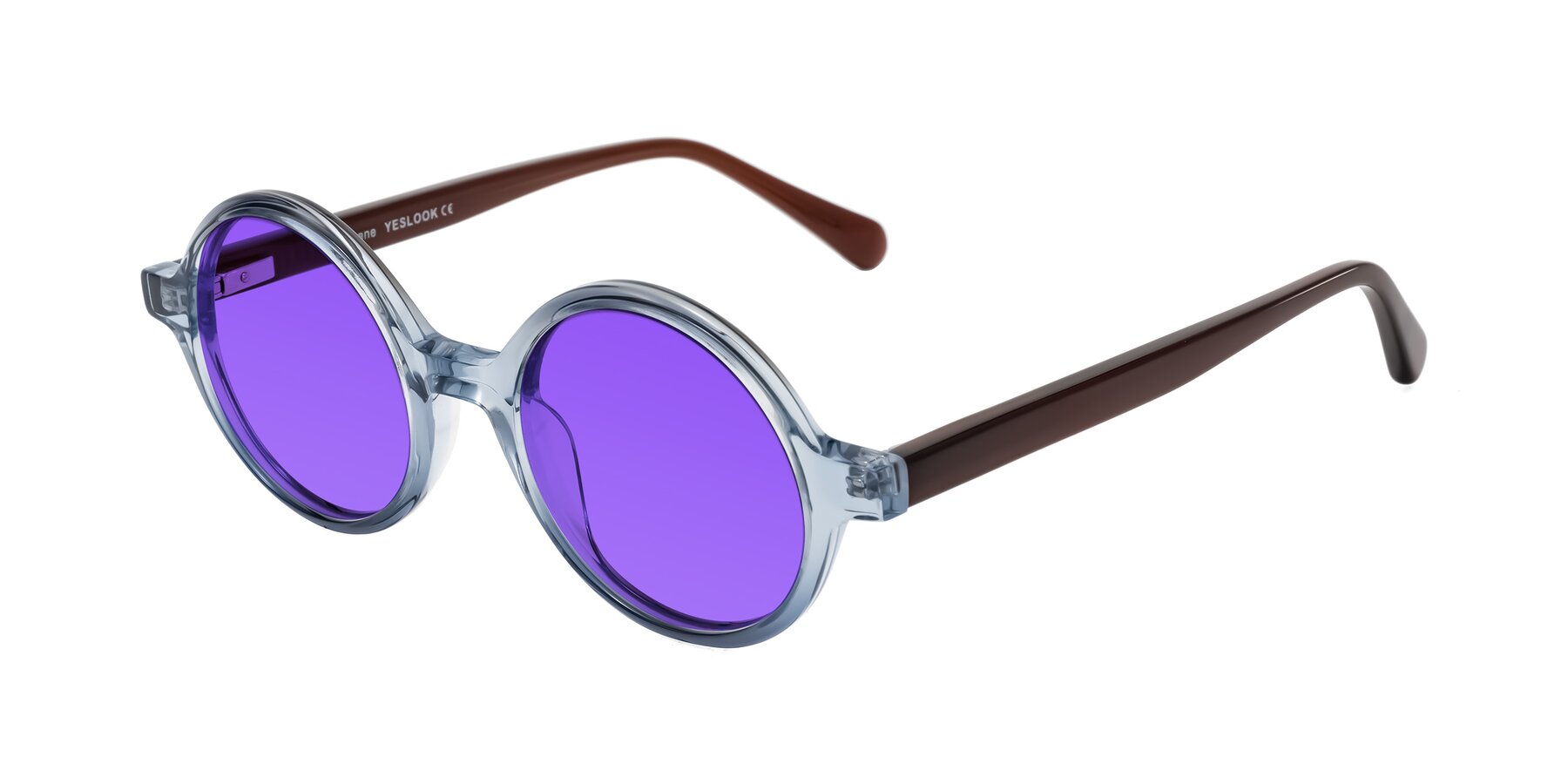 Angle of Serene in Faded Blue with Purple Tinted Lenses