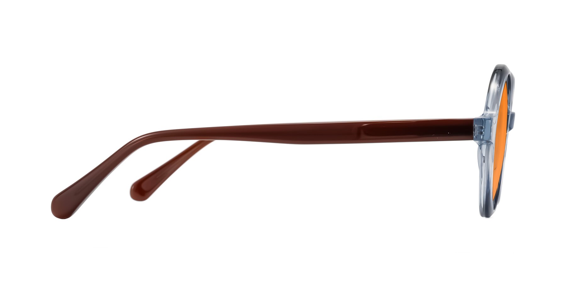 Side of Serene in Faded Blue with Orange Tinted Lenses