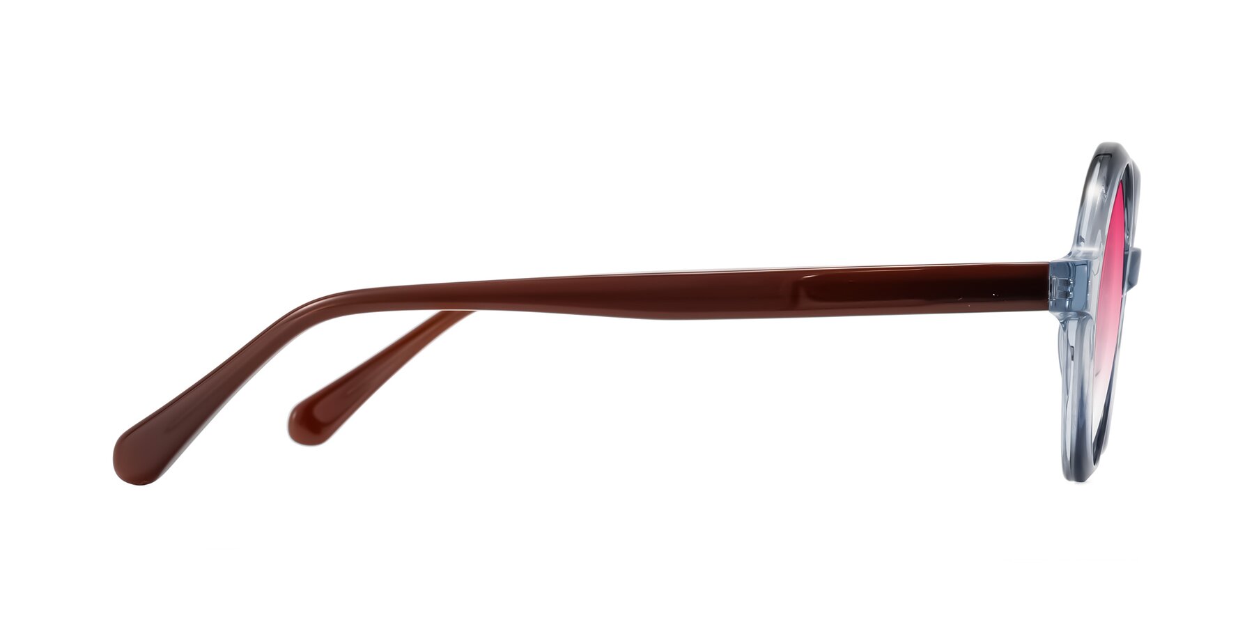 Side of Serene in Faded Blue with Pink Gradient Lenses