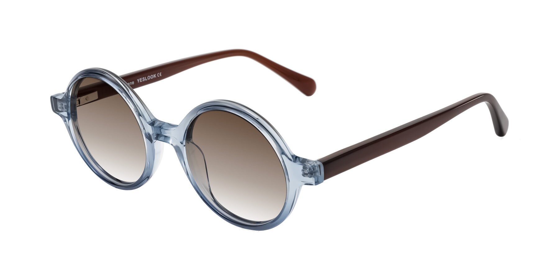 Angle of Serene in Faded Blue with Brown Gradient Lenses