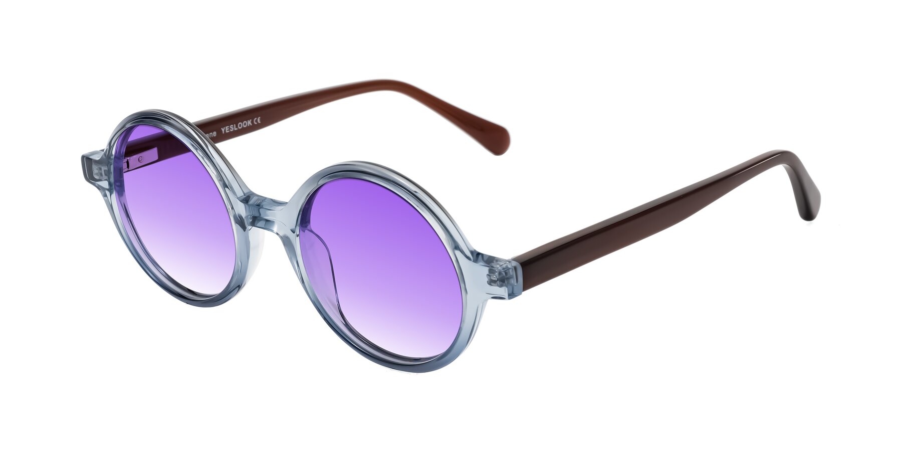Angle of Serene in Faded Blue with Purple Gradient Lenses