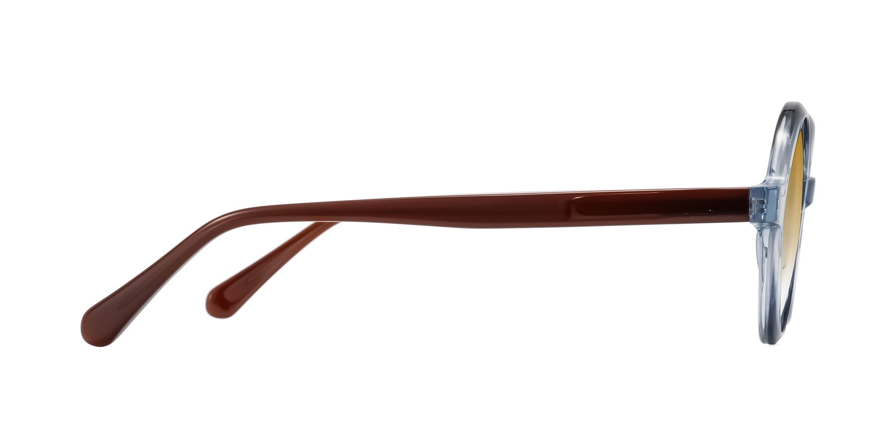 Side of Serene in Faded Blue with Champagne Gradient Lenses