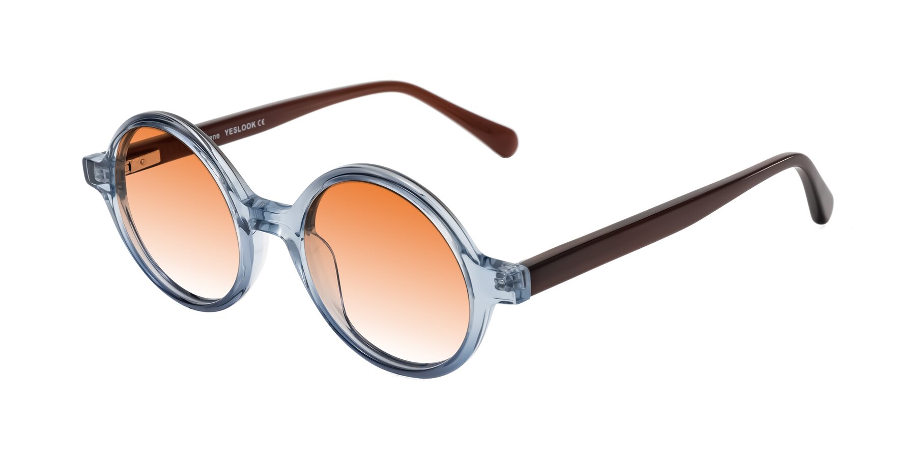 Angle of Serene in Faded Blue with Orange Gradient Lenses