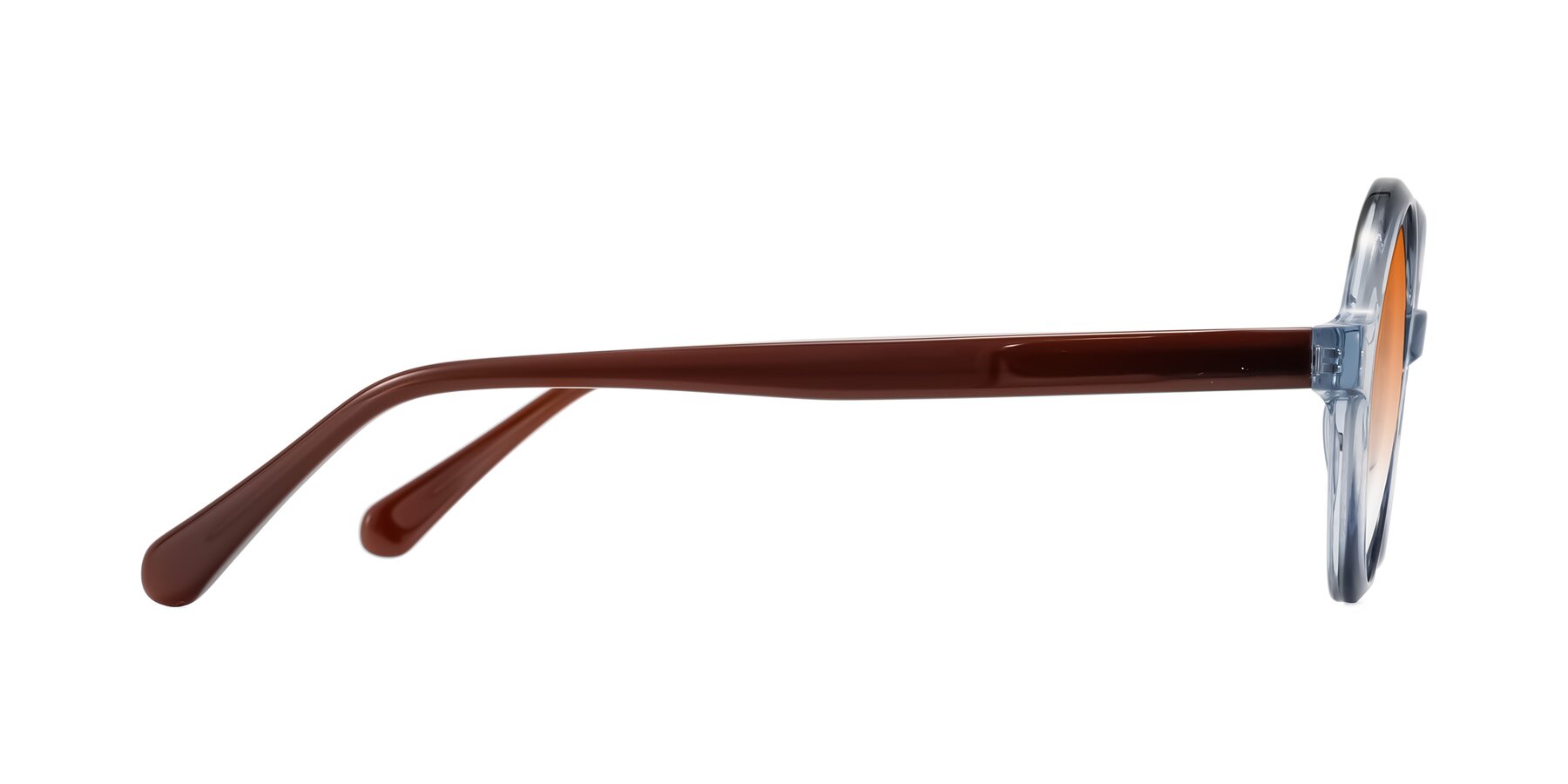 Side of Serene in Faded Blue with Orange Gradient Lenses