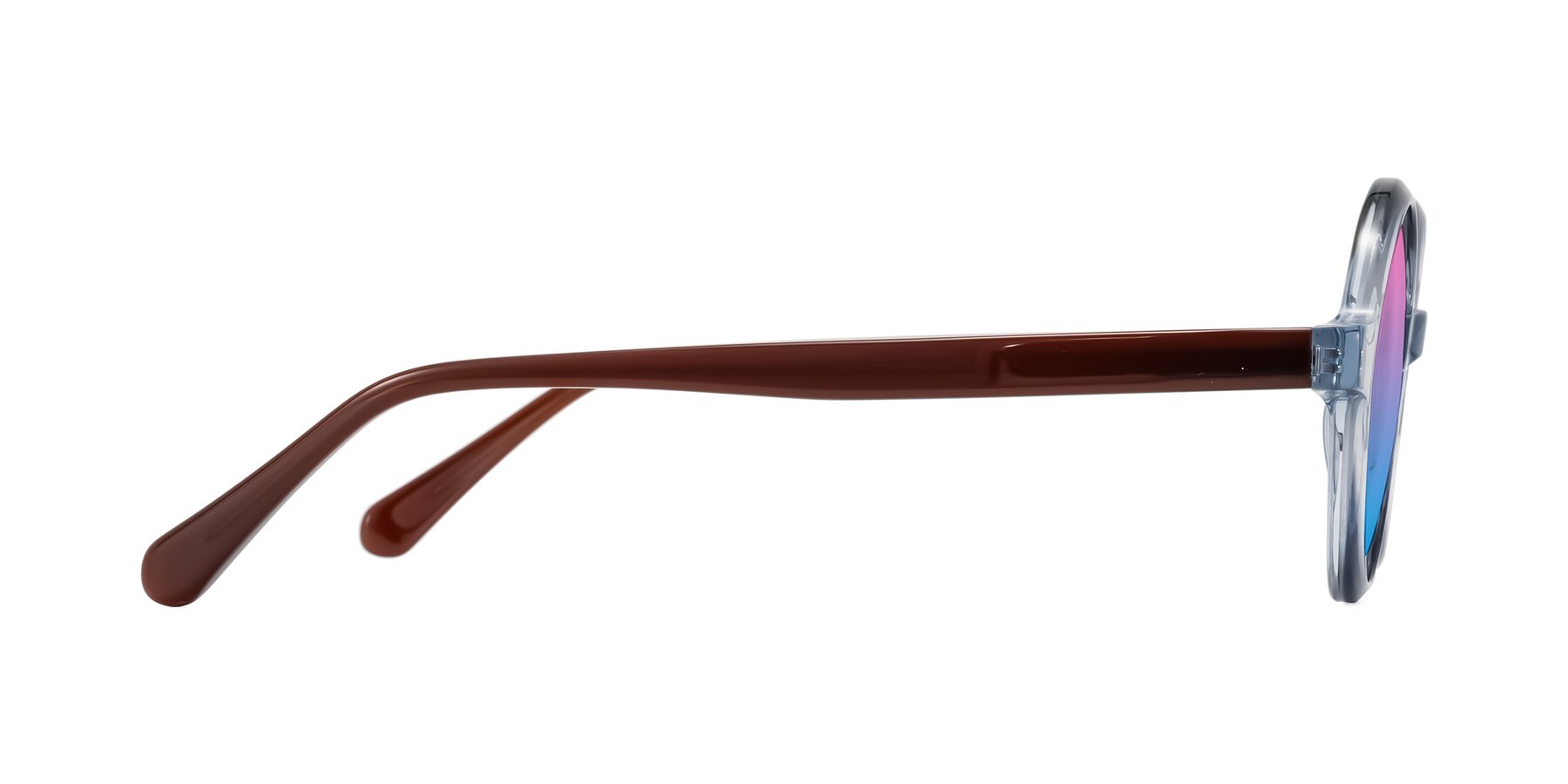 Side of Serene in Faded Blue with Pink / Blue Gradient Lenses