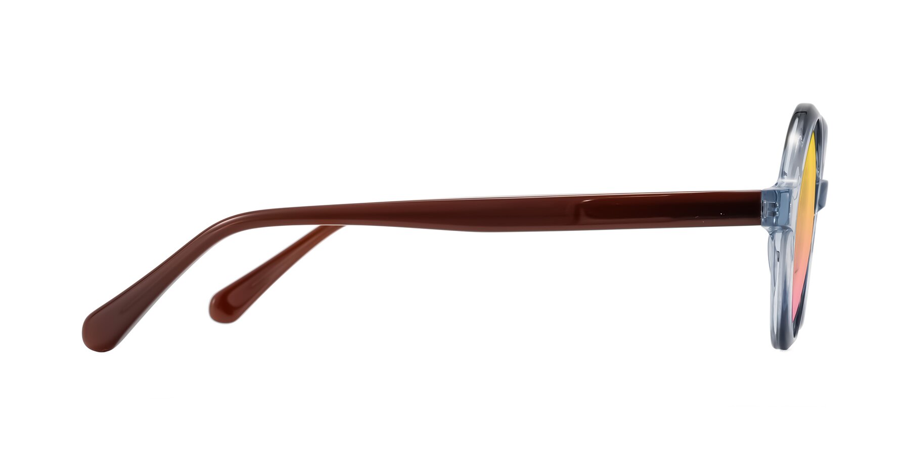 Side of Serene in Faded Blue with Yellow / Pink Gradient Lenses