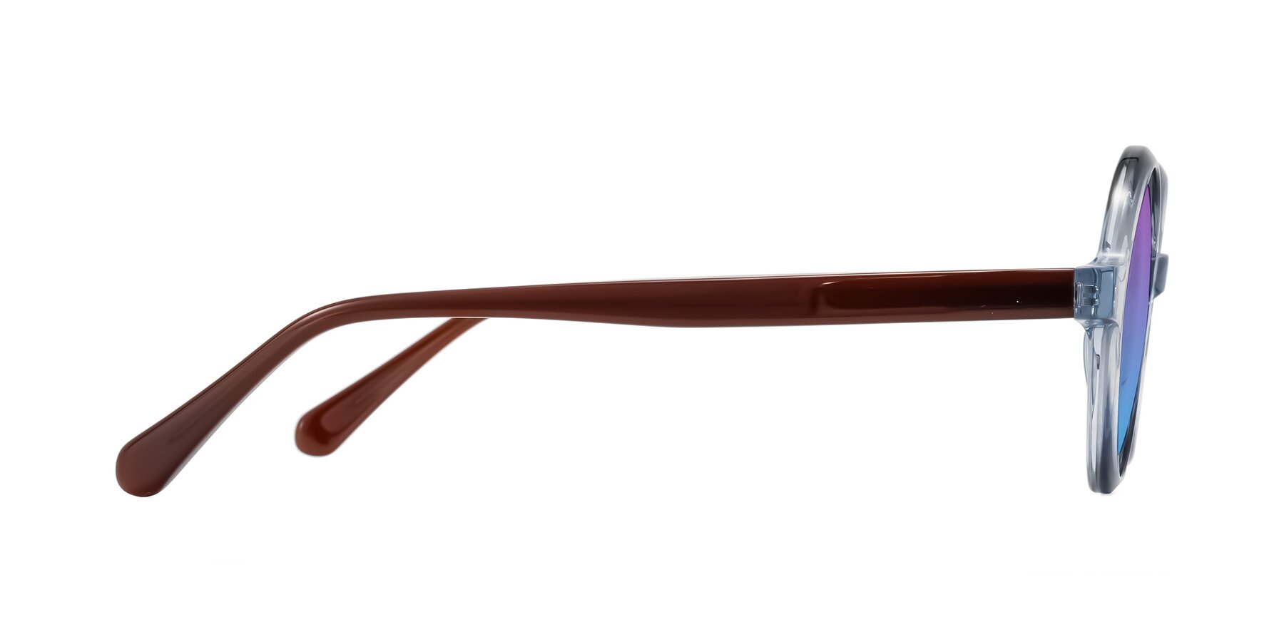 Side of Serene in Faded Blue with Purple / Blue Gradient Lenses