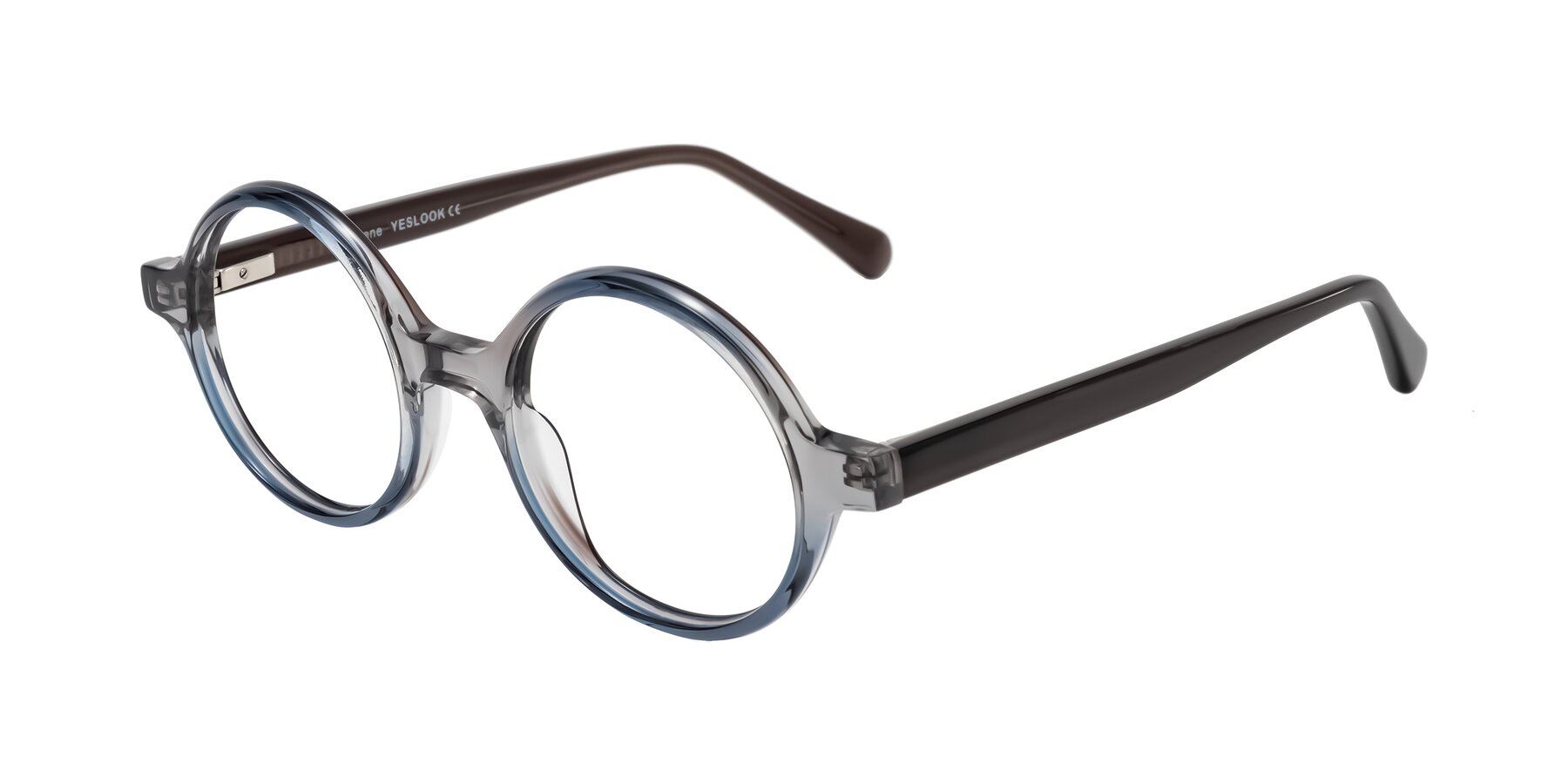 Angle of Serene in Faded Gray with Clear Blue Light Blocking Lenses