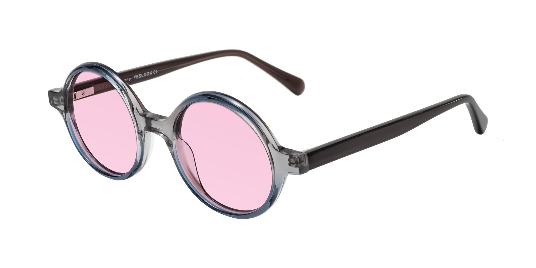 Angle of Serene in Faded Gray with Light Pink Tinted Lenses