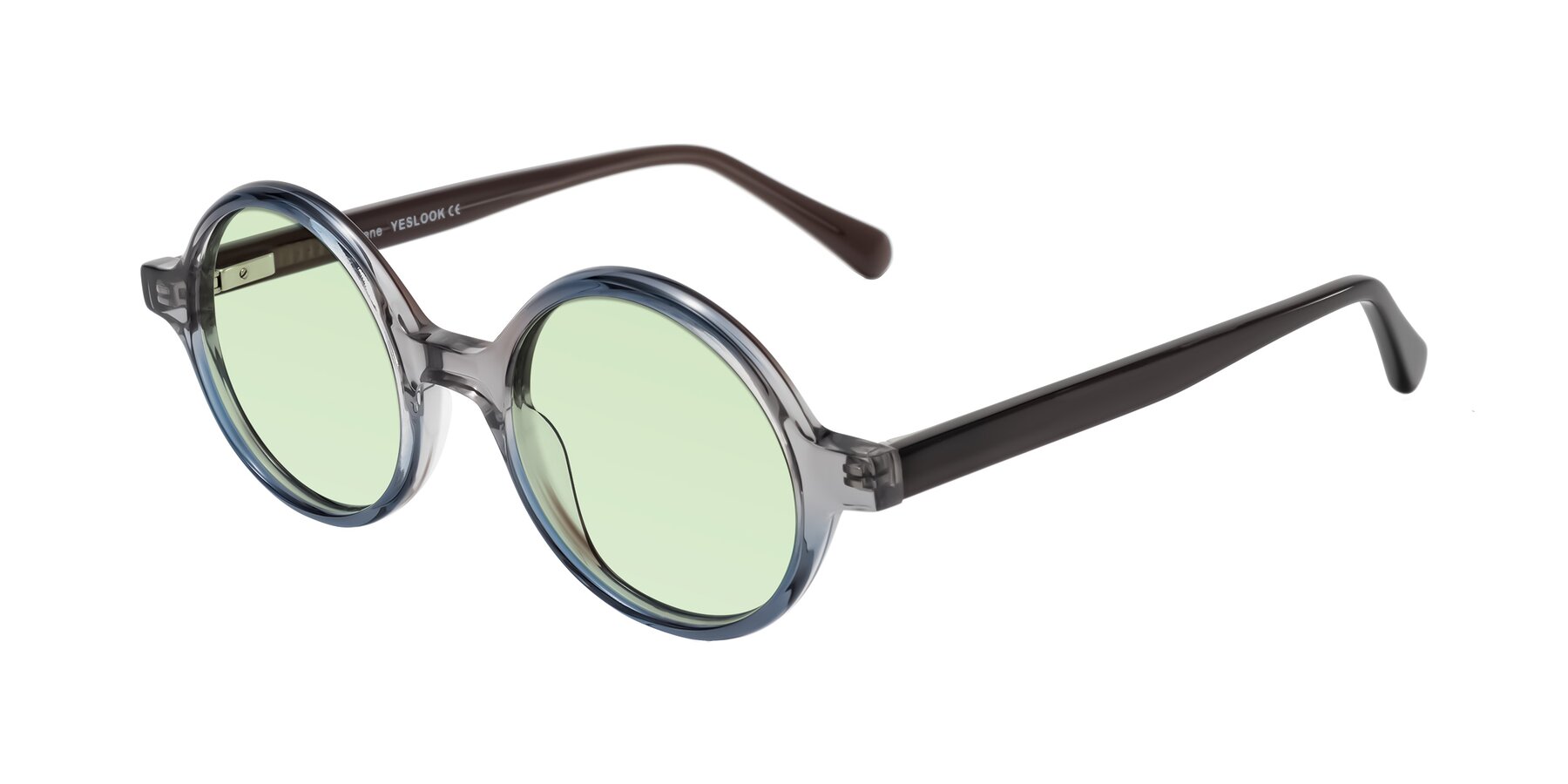 Angle of Serene in Faded Gray with Light Green Tinted Lenses