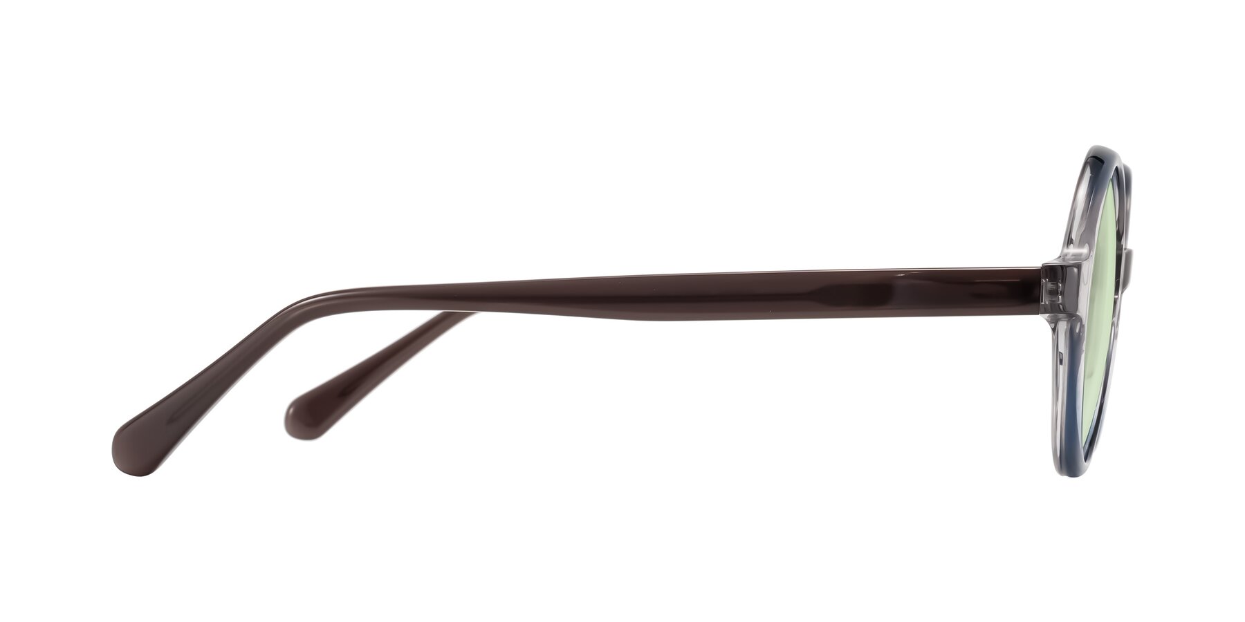 Side of Serene in Faded Gray with Light Green Tinted Lenses