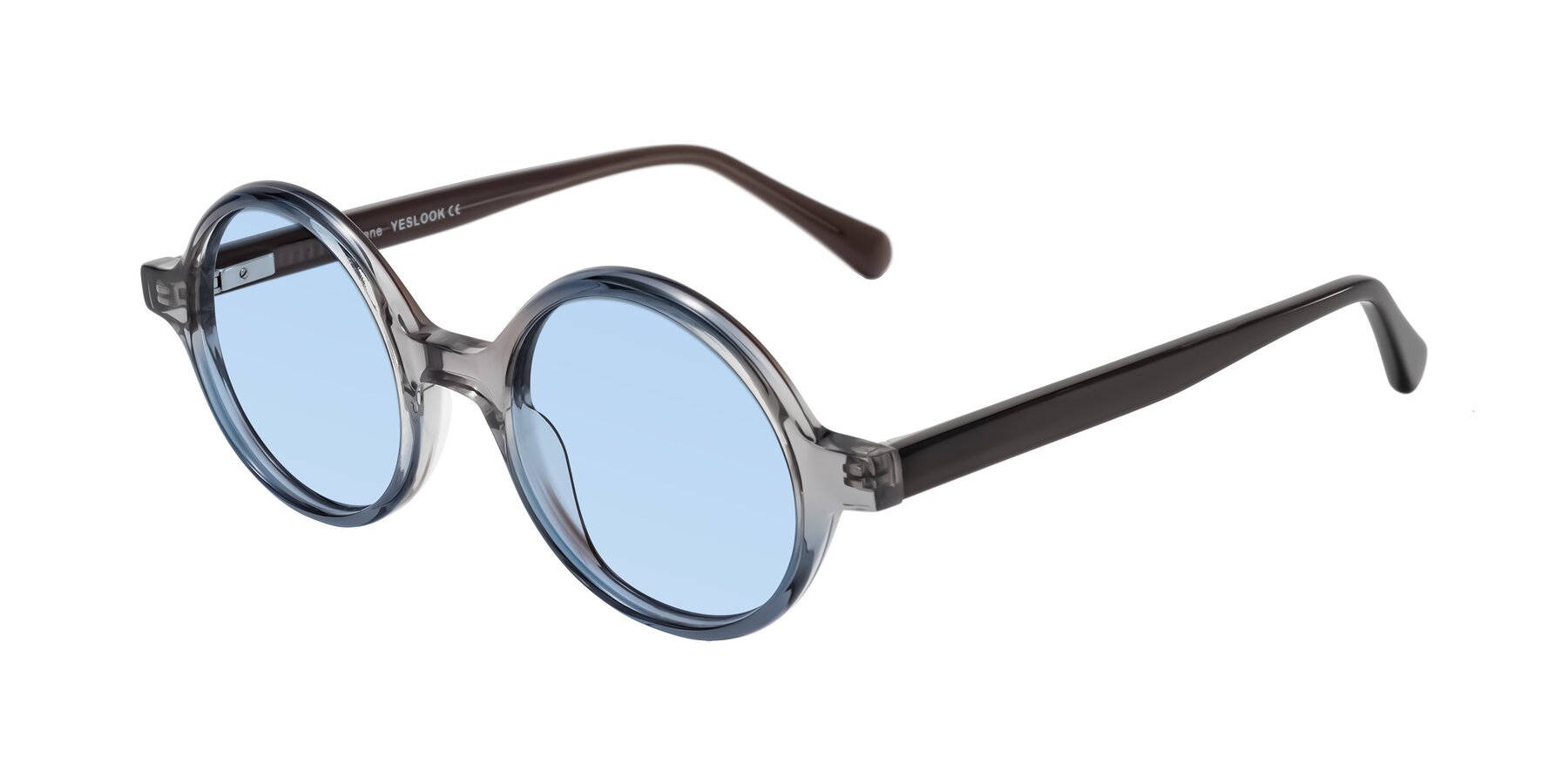 Angle of Serene in Faded Gray with Light Blue Tinted Lenses