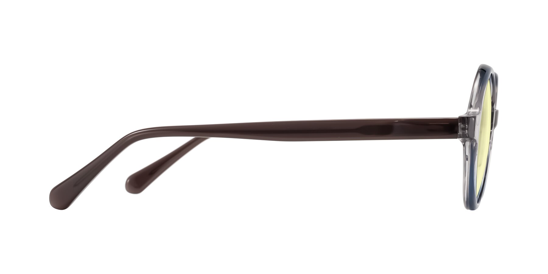 Side of Serene in Faded Gray with Light Yellow Tinted Lenses