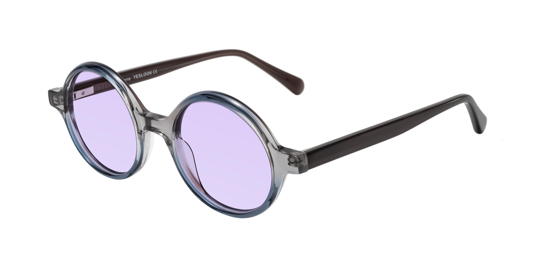Angle of Serene in Faded Gray with Light Purple Tinted Lenses