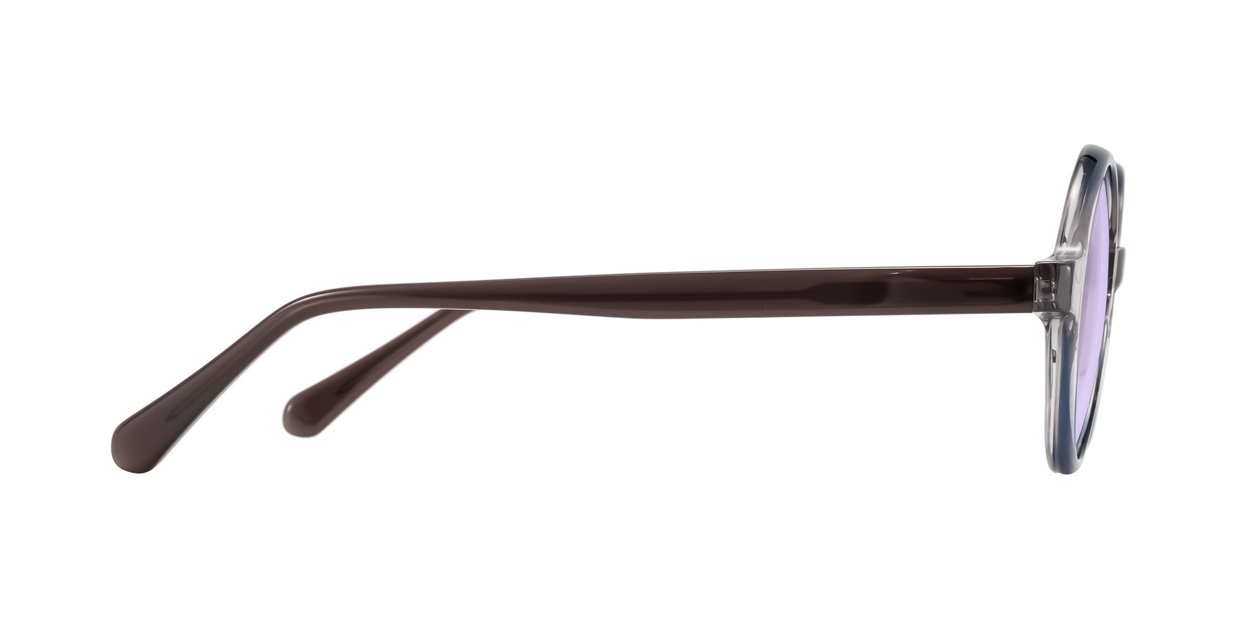Side of Serene in Faded Gray with Light Purple Tinted Lenses
