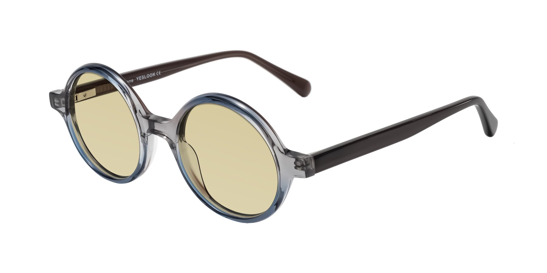 Angle of Serene in Faded Gray with Light Champagne Tinted Lenses