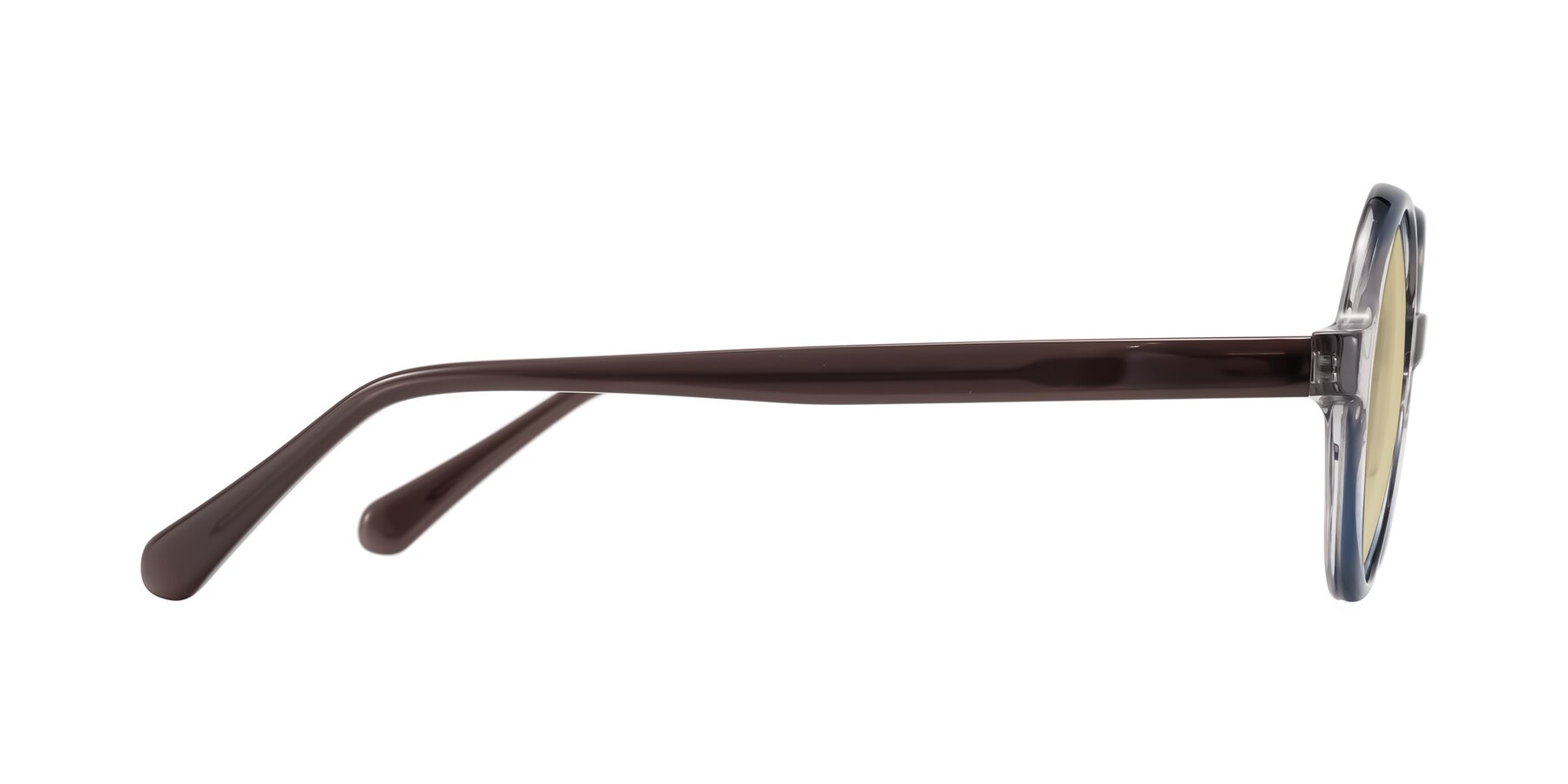 Side of Serene in Faded Gray with Light Champagne Tinted Lenses
