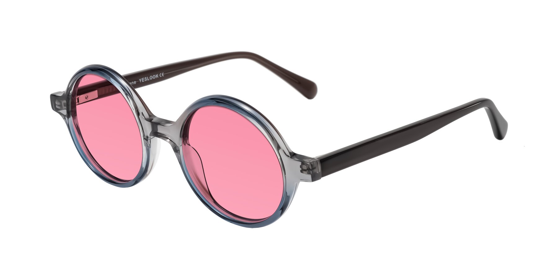Angle of Serene in Faded Gray with Pink Tinted Lenses