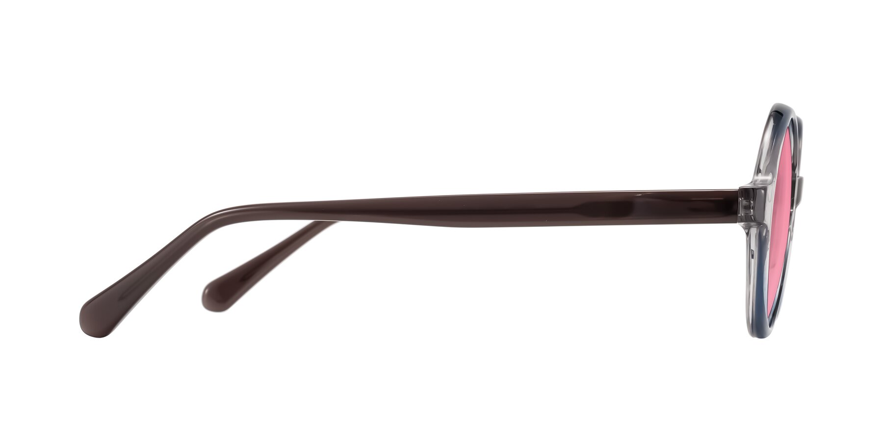 Side of Serene in Faded Gray with Pink Tinted Lenses