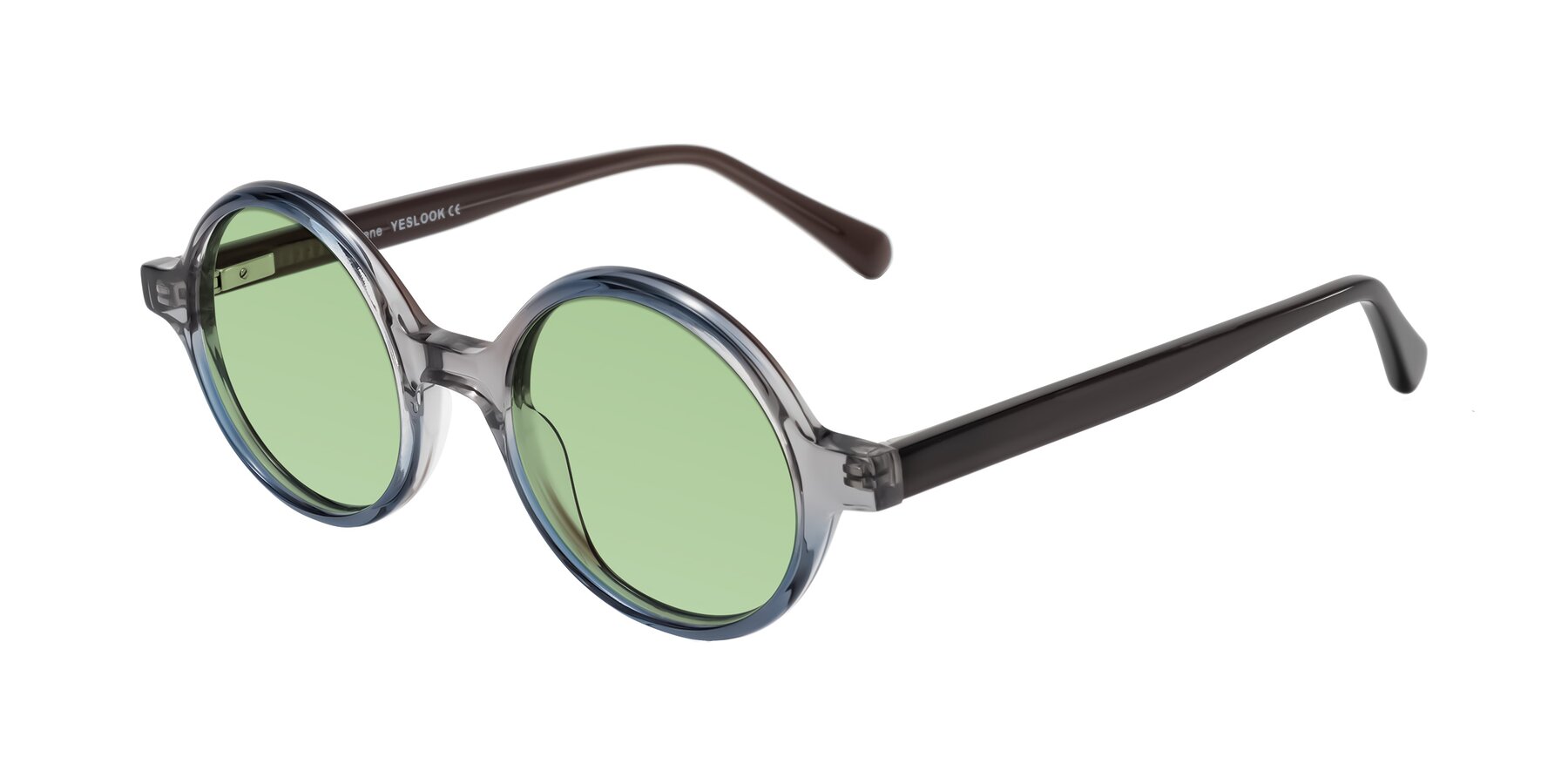 Angle of Serene in Faded Gray with Medium Green Tinted Lenses