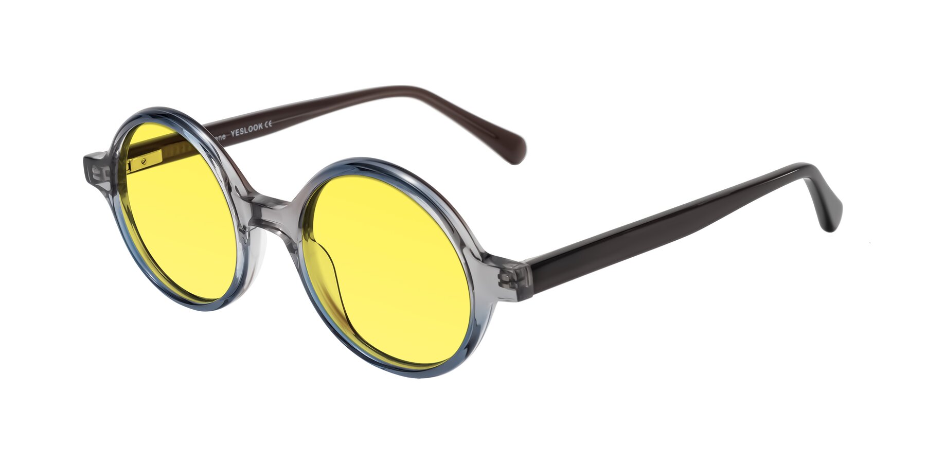 Angle of Serene in Faded Gray with Medium Yellow Tinted Lenses