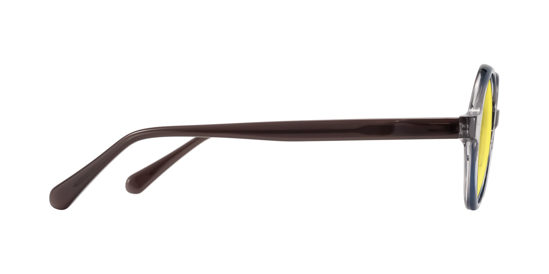 Side of Serene in Faded Gray with Medium Yellow Tinted Lenses