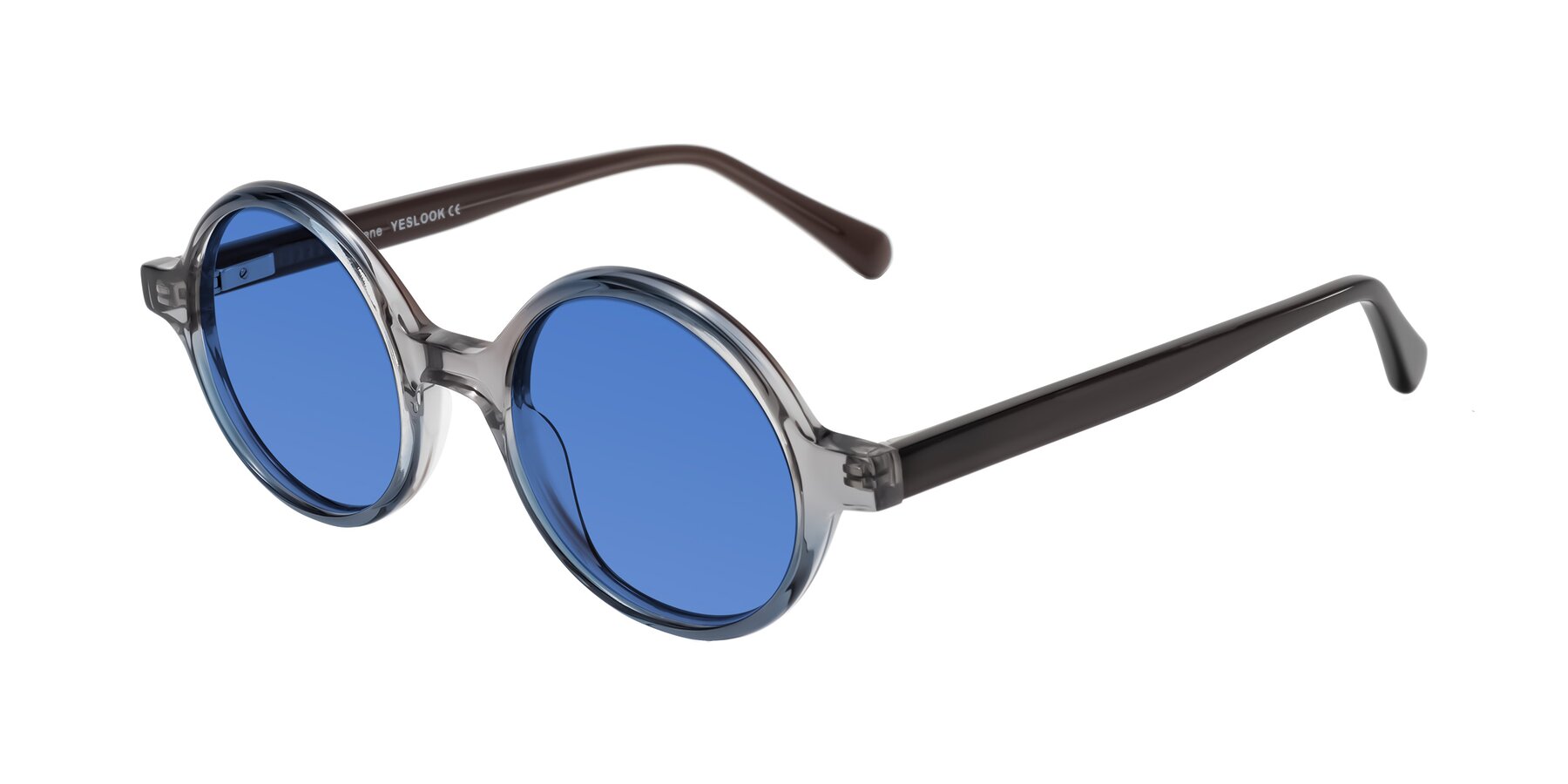 Angle of Serene in Faded Gray with Blue Tinted Lenses