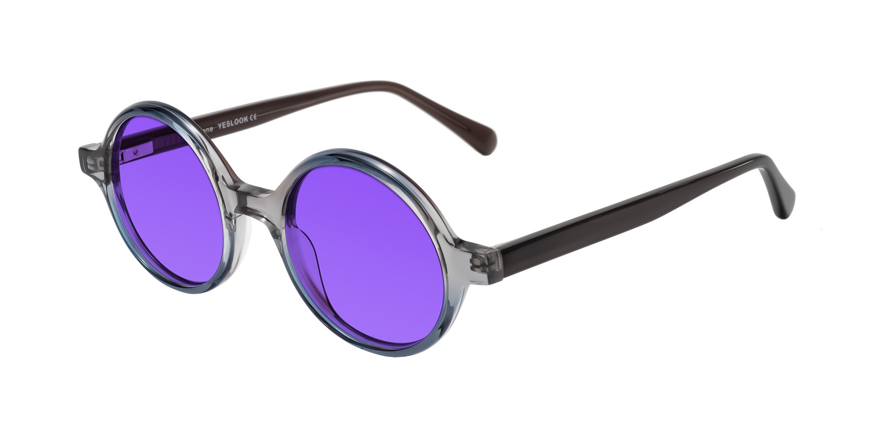 Angle of Serene in Faded Gray with Purple Tinted Lenses