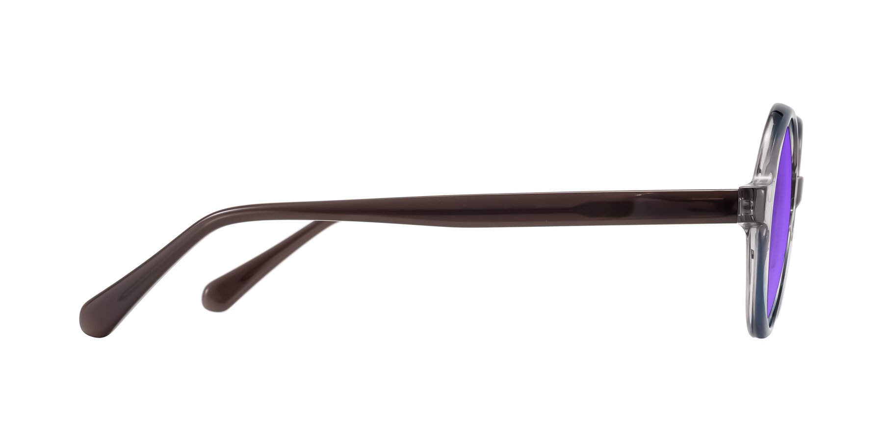 Side of Serene in Faded Gray with Purple Tinted Lenses