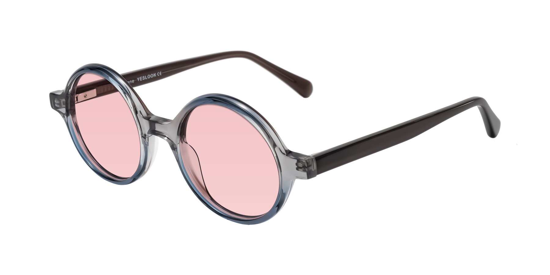 Angle of Serene in Faded Gray with Light Garnet Tinted Lenses