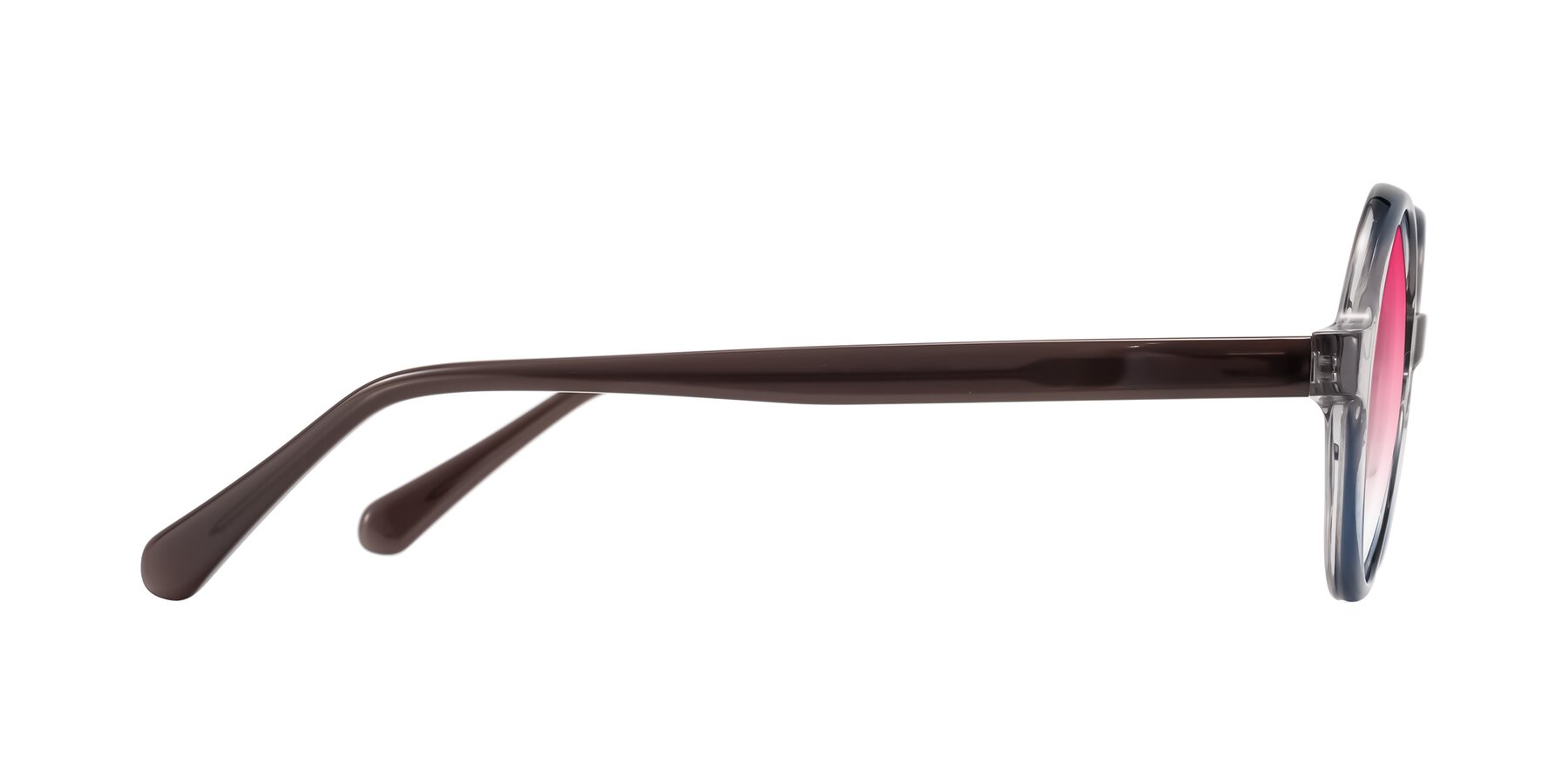 Side of Serene in Faded Gray with Pink Gradient Lenses
