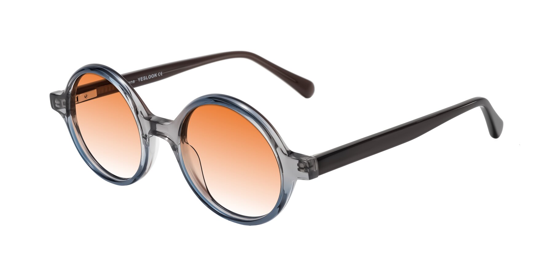 Angle of Serene in Faded Gray with Orange Gradient Lenses