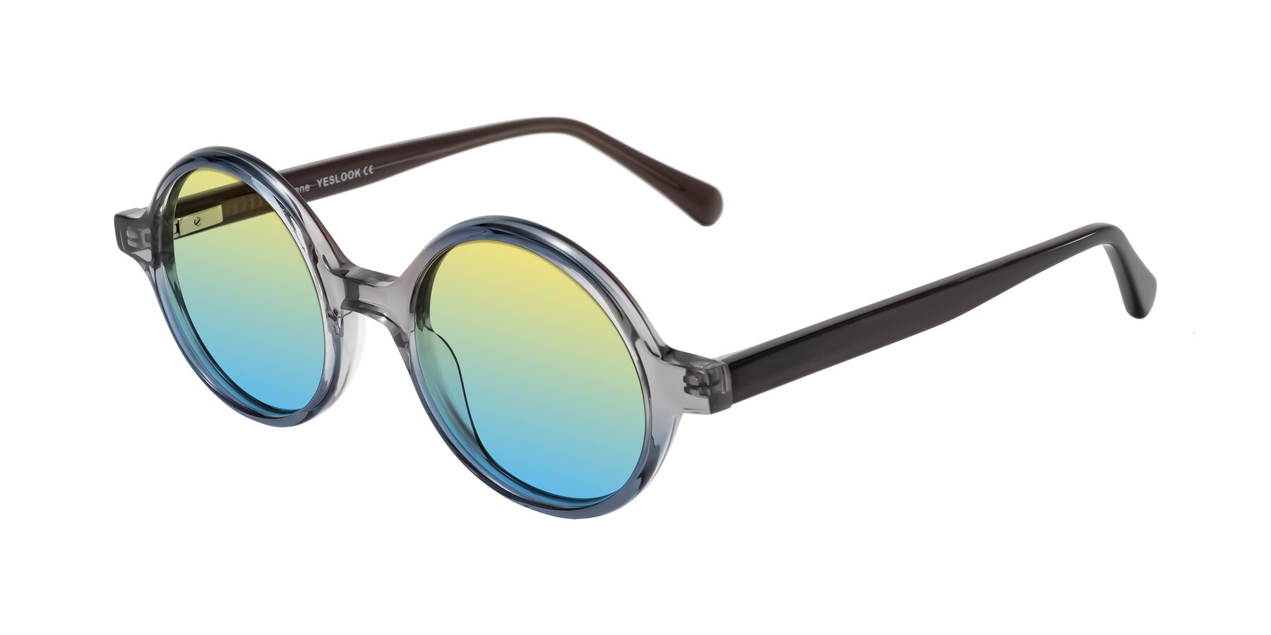 Angle of Serene in Faded Gray with Yellow / Blue Gradient Lenses