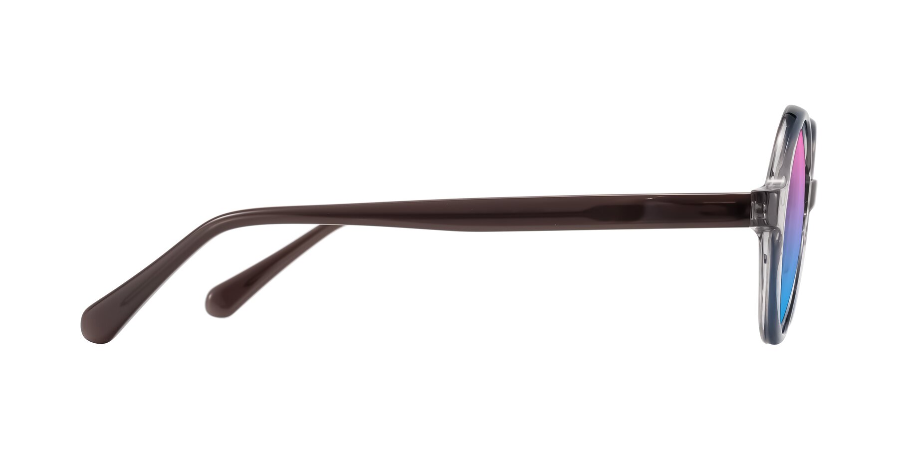 Side of Serene in Faded Gray with Pink / Blue Gradient Lenses