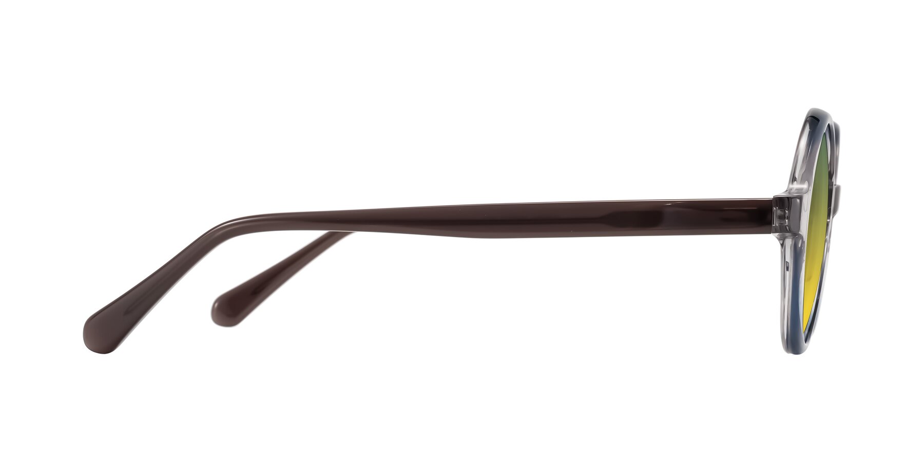 Side of Serene in Faded Gray with Green / Yellow Gradient Lenses