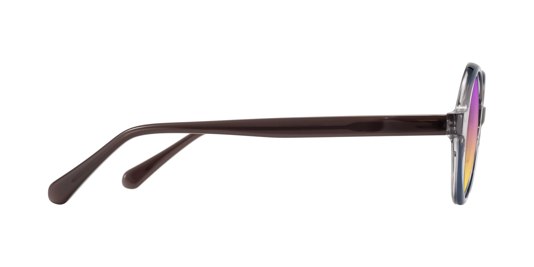 Side of Serene in Faded Gray with Purple / Yellow Gradient Lenses